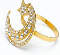 Gold Napkin Rings Set of 12 – Moon & Star Design – Elegant Napkin Ring Holders by HUVOTOSIUS