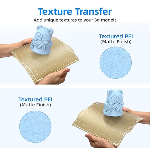 BIQU PyroGrip Double Side Textured PEI Build Plate for Bambu-Lab A1 Mini 3D Printer 184x184mm Panda Build Plate Flexible Sheet Print Bed Removable Surface Platform