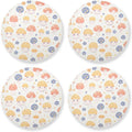 Seamless Mushroom Flowers 4 Piecing Set Coasters by KLL