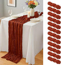 12 Pack Terracotta Cheesecloth Table Runner 10Ft, Christmas Table Runner 21.5 x by Yemosa