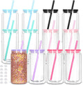 12 Pack Acrylic Snow Globe Tumbler by Tswofia