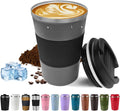 Vacuum Insulated Stainless Steel Travel Coffee Mug, Leak Proof Cup by SPLMIFA