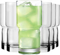 Libbey Newton Tumbler Drinking Glasses, Tall Drinking Glasses Set of 6 by Libbey