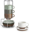 Sweese 2.5 Ounce Espresso Cups Set of 4, Porcelain Stackable Coffee Cups by Sweese