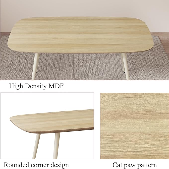 55.1'' Dining Table Set for 4,Modern Wood Dining Table,Leather Dining Chairs 4,Table and Chairs Set of 4,Ideal for Kitchen Dining Room (Cat Scratch Table + 4 U-Shaped Gray Chairs, 55.1")