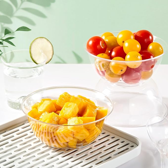 TOFLEN 12 oz Clear Plastic Bowls, 50 Pack | Disposable, Hard Plastic Serving - Image 6