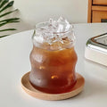 Vintage Ripple Glass Tumbler, 18 oz, Borosilicate Glass, Open Top, General Use by Dxmimer