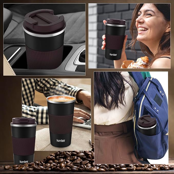 KETIEE Travel Mug, 12oz Insulated Coffee Cup - Image 7