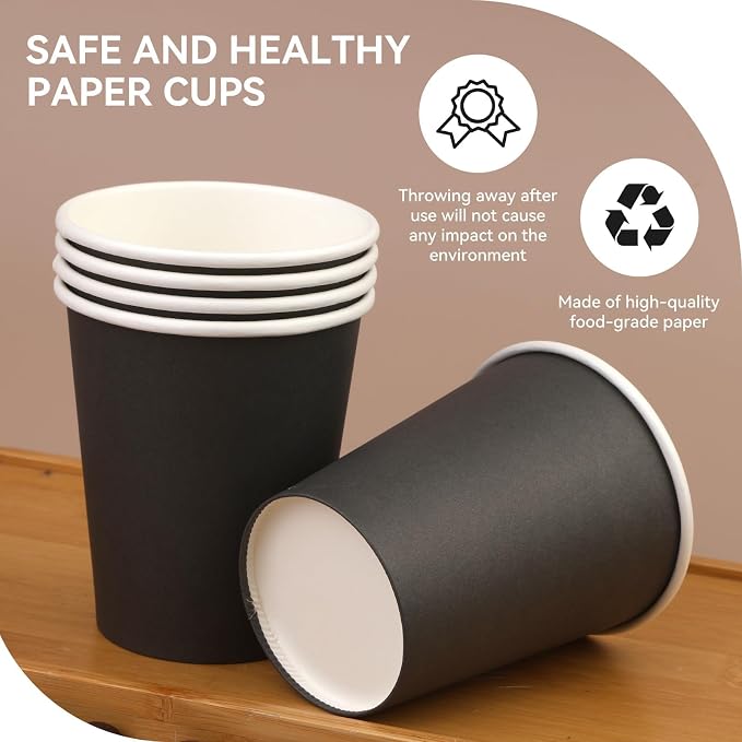 50 Pack 8 oz Disposable Paper Cups, 8 oz Coffee Cups, Water Cups - Image 5