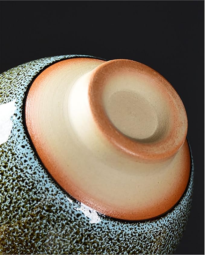 Dark Brown Ceramic Kung Fu Tea Set of 6, Japanese & Chinese Tea Cups, Sake Cup - Image 8