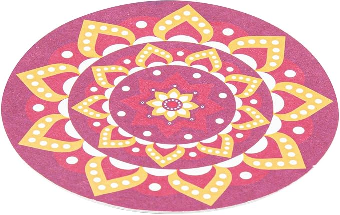 Restaurantware Paper Bar Coasters 48 Count 3.5 Inch Super Absorbent Beverage Coasters Pulpboard Assorted Design Drinkware Coasters Durable Paper Round Assorted