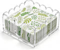 Clear Scalloped Acrylic Napkin Holder by Unknown
