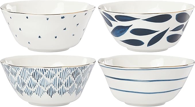 Lenox Blue Bay 4-Piece All Purpose Bowl Set, 3.60 LB by Lenox