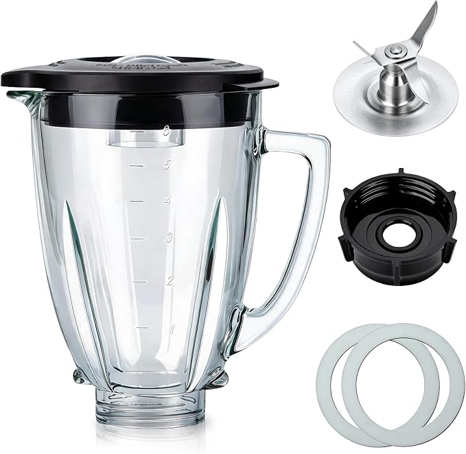 6 Cup Blender Glass Jar, Replacement Pitcher by Unknown