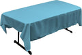 LA Linen Polyester Poplin Washable Rectangular Tablecloth, Stain and Wrinkle Resistant Table Cover 60x84, Fabric Table Cloth for Dinning, Kitchen, Party, Holiday 60 by 84-Inch, Turquoise Dark