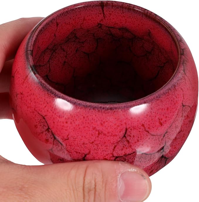 Ceramic Tea Cup Set Chinese Kung Fu Teacup Kiln-change Glaze Handleless - Image 4