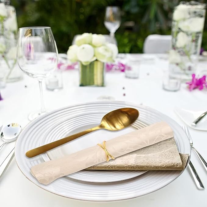 Gold Napkin Rings-12 PCS Metal Spiral Napkin Rings | Napkin Holders Buckles - Image 6