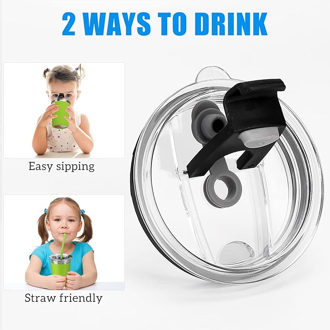 ShineMe 5Pack Kids Cups with Straws and Lids Spill Proof, 12oz Toddler Straw Cups with Colorful Silicone Sleeves, Unbreakable Stainless Steel Water Tumblers for Cold & Hot Drinks