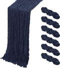 6 Pack Navy Blue Cheesecloth Table Runner, 17 x 108 Inch, Gauze Cheese Cloth by Yorcari