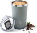 Ideus 20 oz Tumbler, Travel Coffee Mug with Splash Proof Sliding Lid, Double Wall Stainless Steel Vacuum Insulated Coffee Mug for Home and Office, Keep Beverages Hot or Cold, Gray