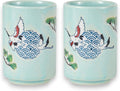 Urban Tokyo Asian Japanese Yunomi Style Handle-less Porcelain Tea Cups Tea Mug by Urban+Tokyo