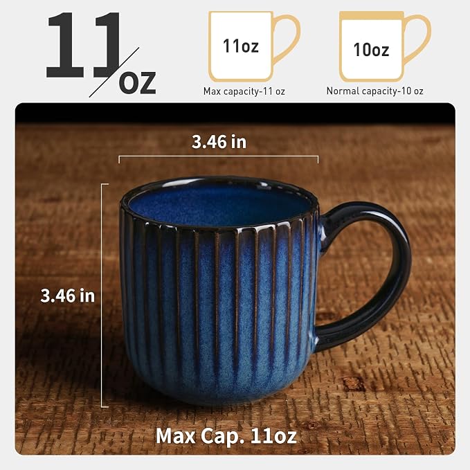 famiware Coffee Mugs Set of 6, Starlight 11 oz Mug Cup Set - Image 4