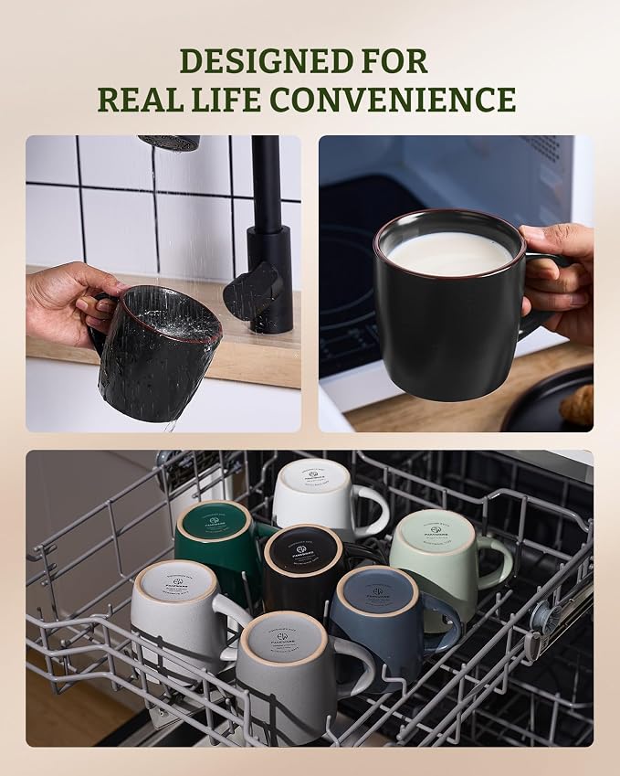 famiware Mercury Coffee Mugs 13 oz, Coffee Mugs Set of 6 - Image 6