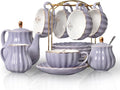 Porcelain Tea Sets British Royal Series, 8 OZ Cups& Saucer Service by Sweejarco1949