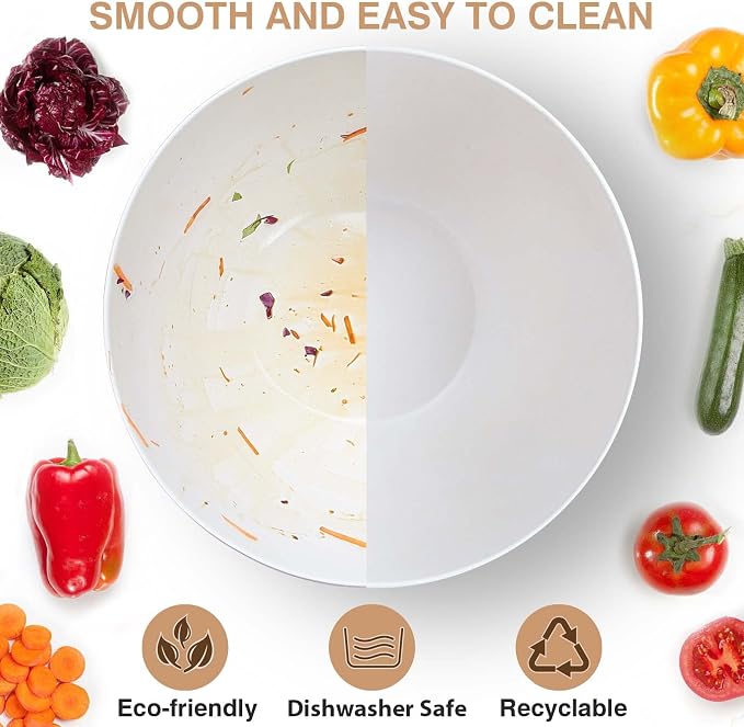 11.3" Extra Large Salad Serving Bowl Set - Image 5