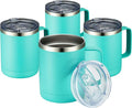 MEWAY 12oz Coffee Mug With Handle 4 Pack Bulk, Stainless Steel Insulated Travel by MEWAY