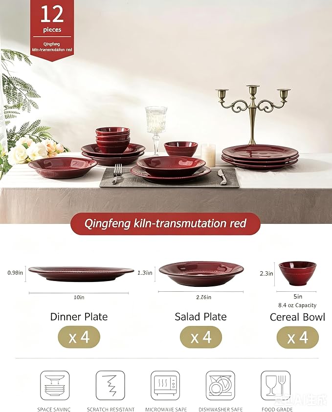 4-piece ceramic dinnerware set - Image 2