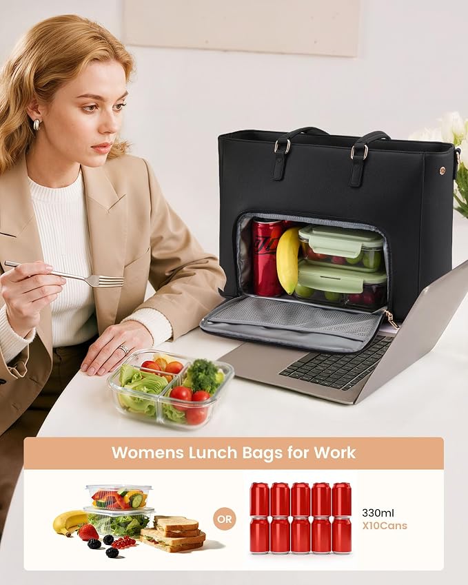 LOVEVOOK Lunch Tote Bag for Women, 3 in 1 Work Bag - Image 5