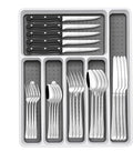 49-Piece Silverware Set with Organizer, Food-Grade Stainless Steel Flatware by EWFEN