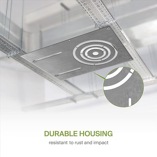 ASD 13 Inch New Construction Mounting Plate with Asymmetric Round Hole - 3/4/6 Inch Flat Steel Rough in Wafer Light Bracket, Shallow LED Recessed Lighting Housing, 72 Pack