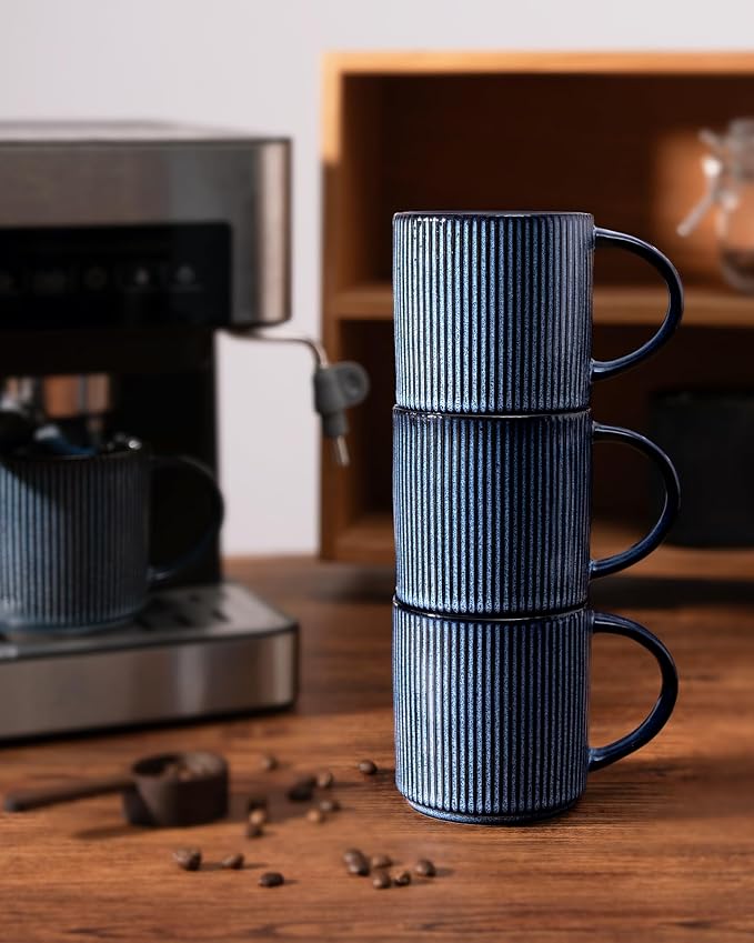 famiware Coffee Mug Set for 8, Star 12 oz Catering Mugs Cup Set - Image 5