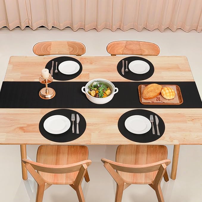 Table Runner 72 Inches Long, Vinyl Woven Heatproof Table Runners | Washable - Image 8