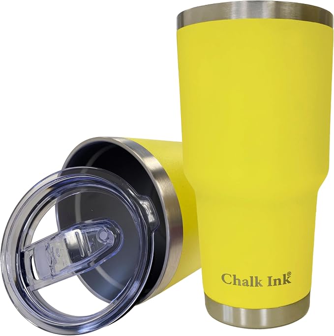 Chalk Ink 30 oz Stainless Steel Tumbler – Insulated Coffee Mug and Water Cup – - Image 2