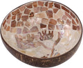 Coconut Shell Bowl Natural Handmade Key Storage Bowl Candy Dish Decorative Home Storage Plate for Living Room Tabletop Organizer