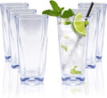 Top-spring 12 Oz Reusable Plastic Water Tumbler 6pcs Clear BPA Free | Thickened by Top-spring