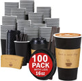 Lamosi 100 Pack 16 oz Coffee Cups, Disposable To Go Paper Cups by BuyNow