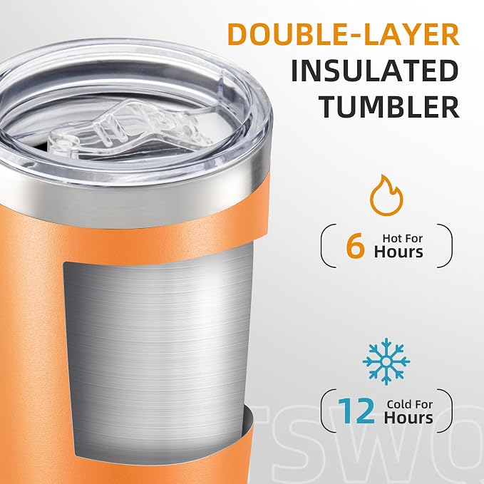 20oz Tumbler Bulk with Lid Stainless Steel Tumblers, 12 Pack | Leak Proof Lid - Image 2