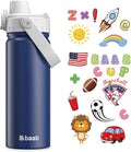 baab 18oz Kids Insulated Water Bottle 18/8 Stainless Steel Kids Cup 1 Pack | by baabKidWatterBottle