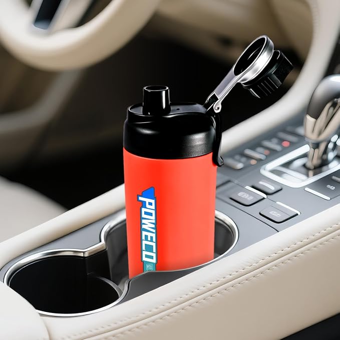 Ceramic Lined Water Bottle, 18 oz Insulated Travel Mug - Image 6
