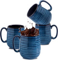 HASENSE Coffee Mugs Set of 4, 12 Ounce Ceramic Coffee Cups by Hasense