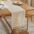 meioro Crochet Lace Table Runner, 12x64 Inch Boho Cotton Table Runners by meioro