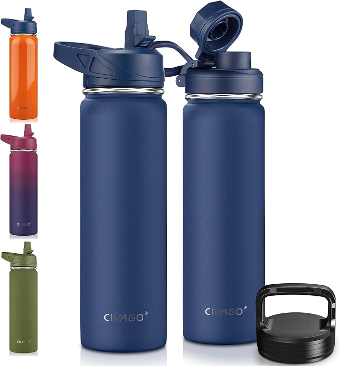 CIVAGO 22 oz Insulated Stainless Steel Water Bottle by CIVAGO