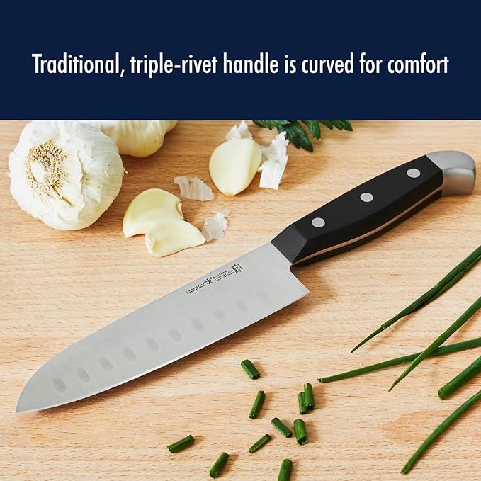 HENCKELS Statement Razor-Sharp 20-Piece Knife Set, Chef, Bread, German Engineered Knife Informed by over 100 Years of Mastery, Brown Block