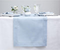 Solino Home 100% Linen Table Runner Sky Blue, Classic Hemstitch 14 x 156 in | by SolinoHome