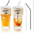 VINGER 20 oz Ribbed Glass Tumblers by VINGER