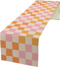 Retro 70s Floral Table Runner Spring Groovy Flower Dinner Runner by SXXLDNG